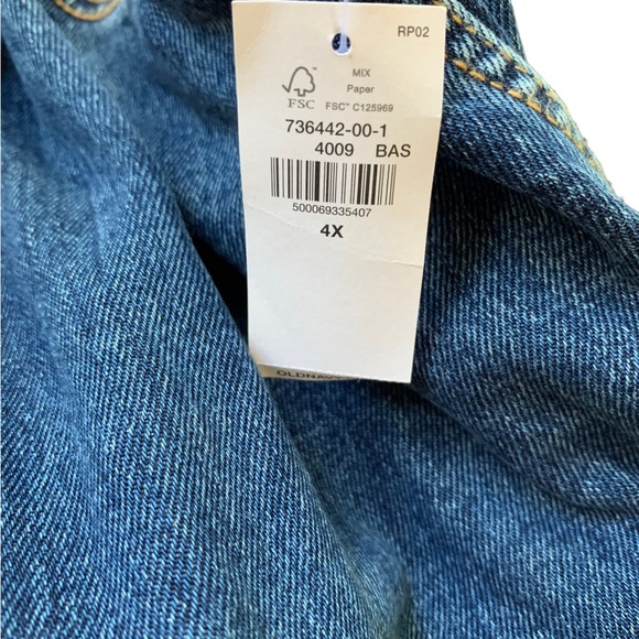 Old Navy Trucker Denim Jean Jacket 4XL Blue Med Wash NWT - Picture 6 of 7